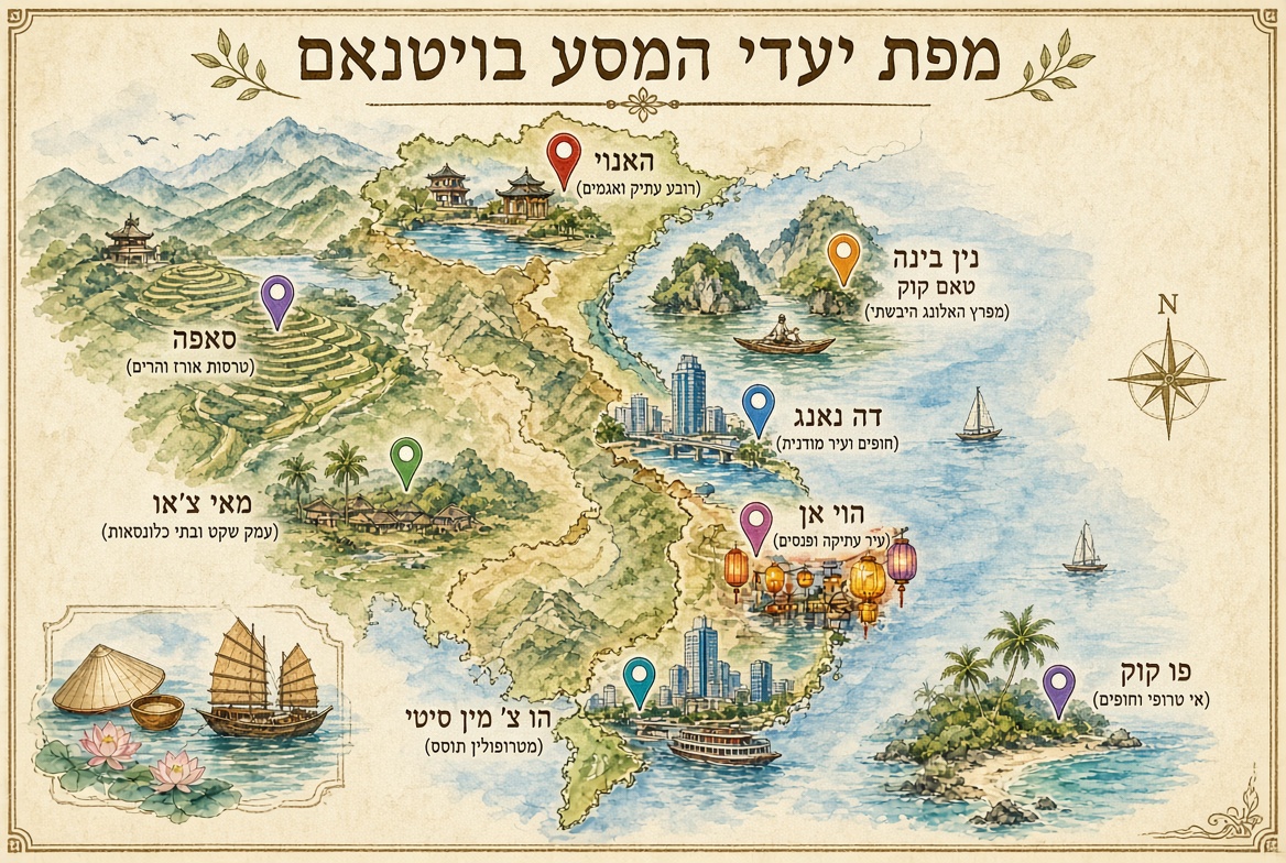 מפת המסלול המלאה — 7 התחנות בוייטנאם